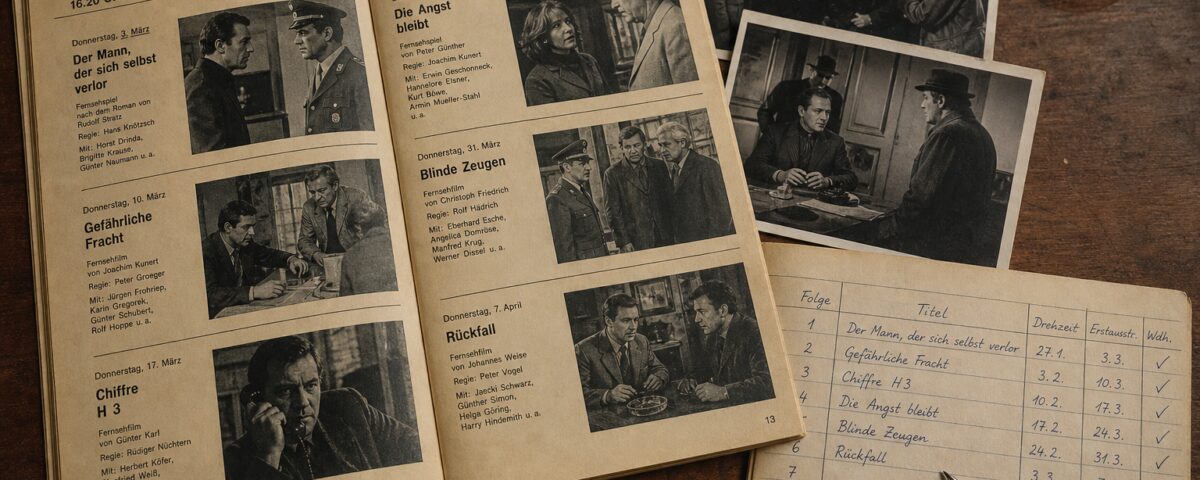DDR-Fernseharchiv — Episodenheft und Szenenfotos Polizeiruf 110